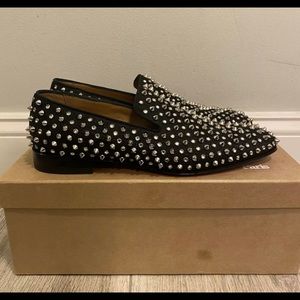 Authentic Men Christian Louboutin DANDELION Studded Loafers 40 Size Men 7US